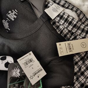 Black and White Nightmare Before Christmas Outfit Size Sm Skort And Sm Shirt